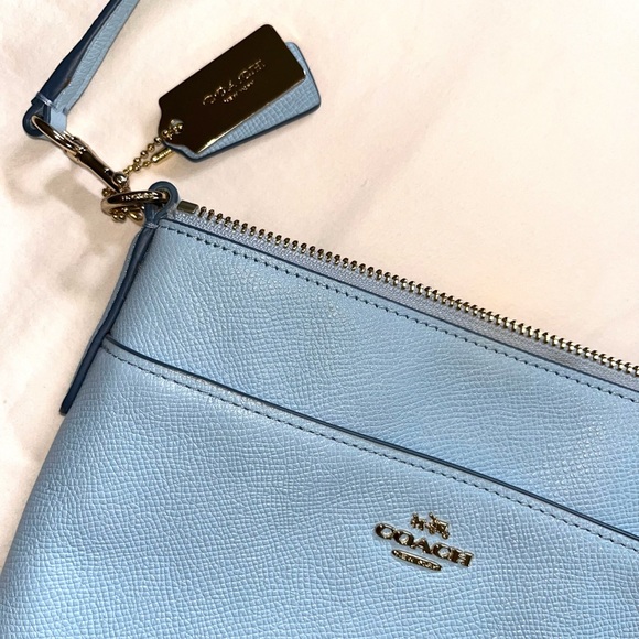 Coach Pale Blue Leather Cross Body Bag - Picture 2 of 6